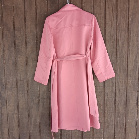 Vintage Grand Tier Trench Coat Dusty Rose - Picture 7 of 12